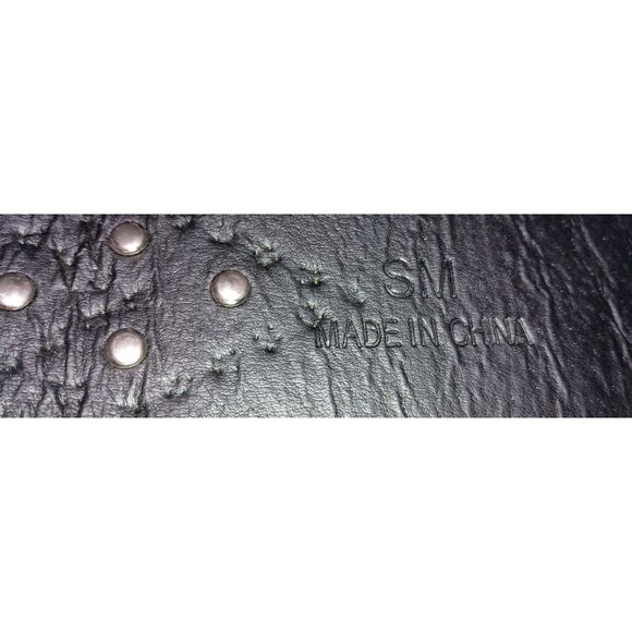 Brown Belt with Brass Buckle and Embellishments, Women's Size SM - Picture 4 of 4